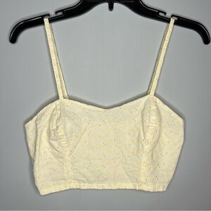 Anthropologie Pins & Needles Eyelet Crop Tank